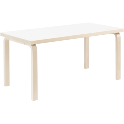 Kid's rectangular table 80A – White HPL - Artek