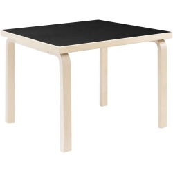 Table enfant carrée 81C – Linoléum noir - Artek