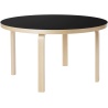 Kid's round table 90A – Black linoleum - Artek