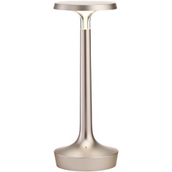 Bon Jour Unplugged cordless lamp – Matt chrome – Without crown - Flos