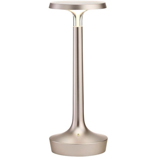 Bon Jour Unplugged cordless lamp – Matt chrome – Without crown - Flos