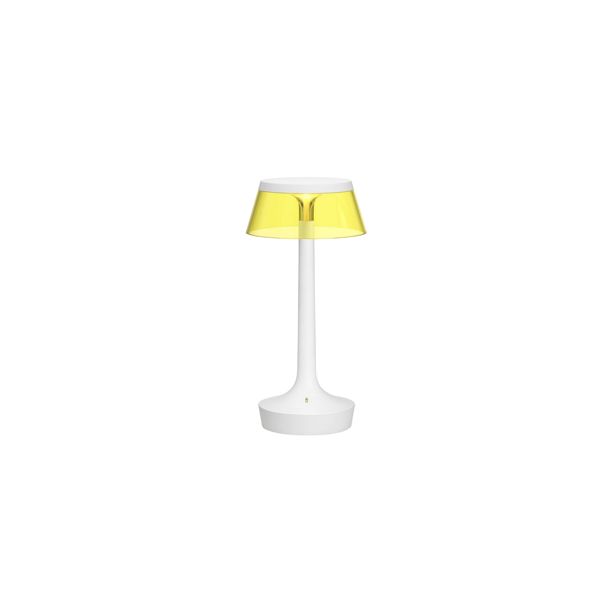 Bon Jour Unplugged cordless lamp – White – Yellow crown - Flos