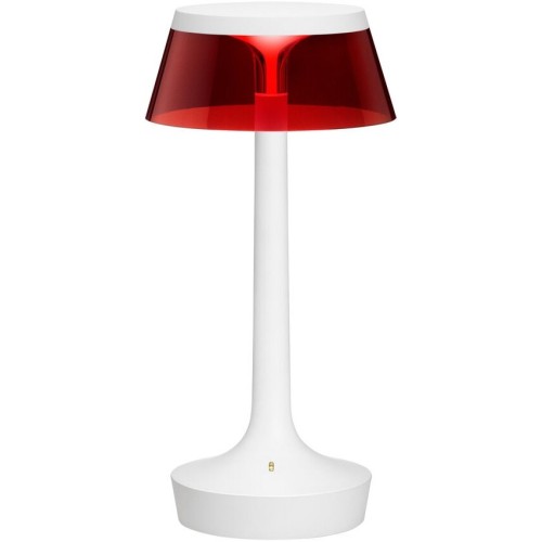 Lampe sans fil Bon Jour Unplugged – Blanc – Couronne Rouge - Flos