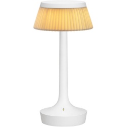 Bon Jour Unplugged cordless lamp – White – Fabric crown - Flos