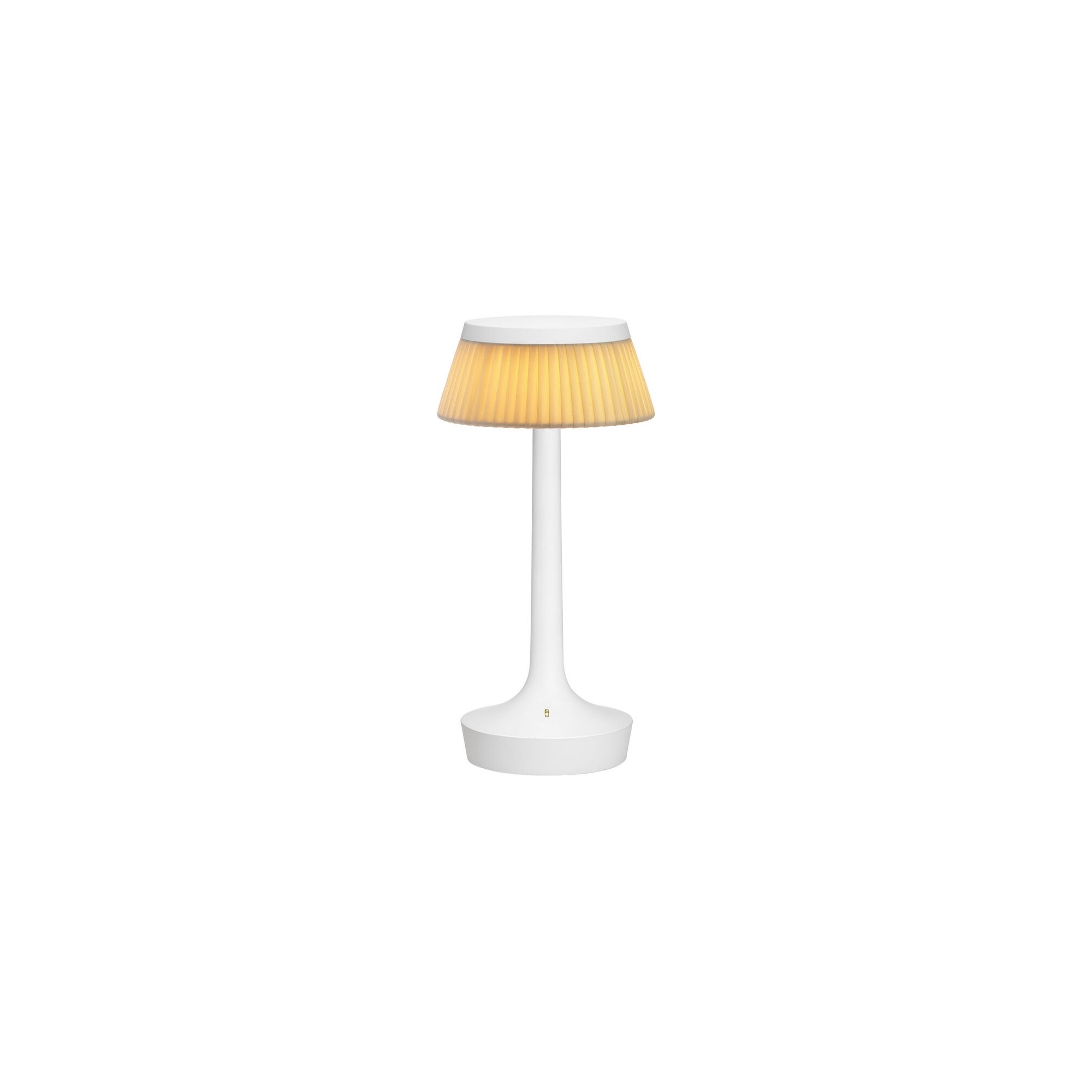 Bon Jour Unplugged cordless lamp – White – Fabric crown - Flos