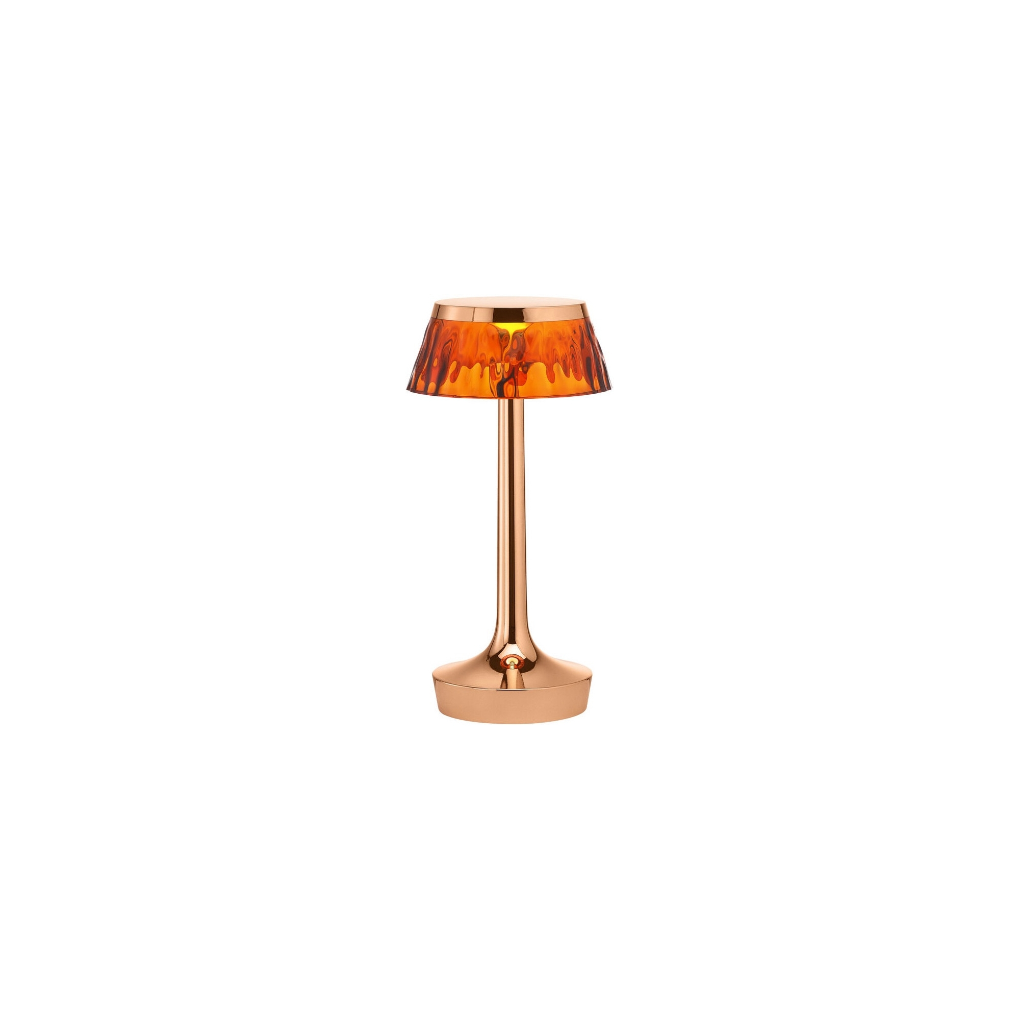 Bon Jour Unplugged cordless lamp – Copper – Amber crown - Flos