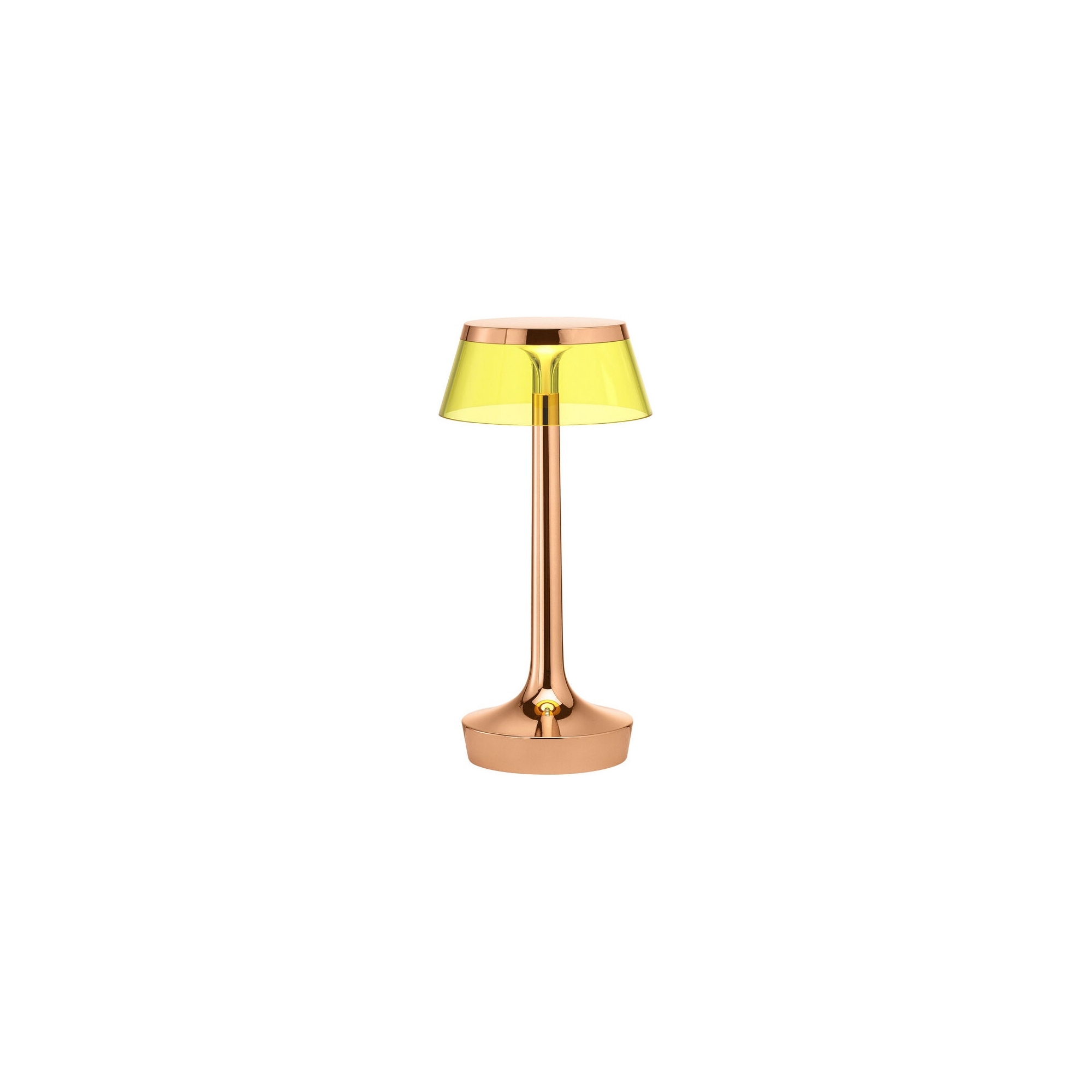 Bon Jour Unplugged cordless lamp – Copper – Yellow crown - Flos