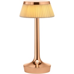 Bon Jour Unplugged cordless lamp – Copper – Fabric crown - Flos