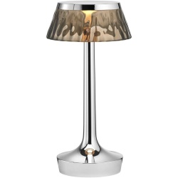 Bon Jour Unplugged cordless lamp – Chrome – Fumée crown - Flos