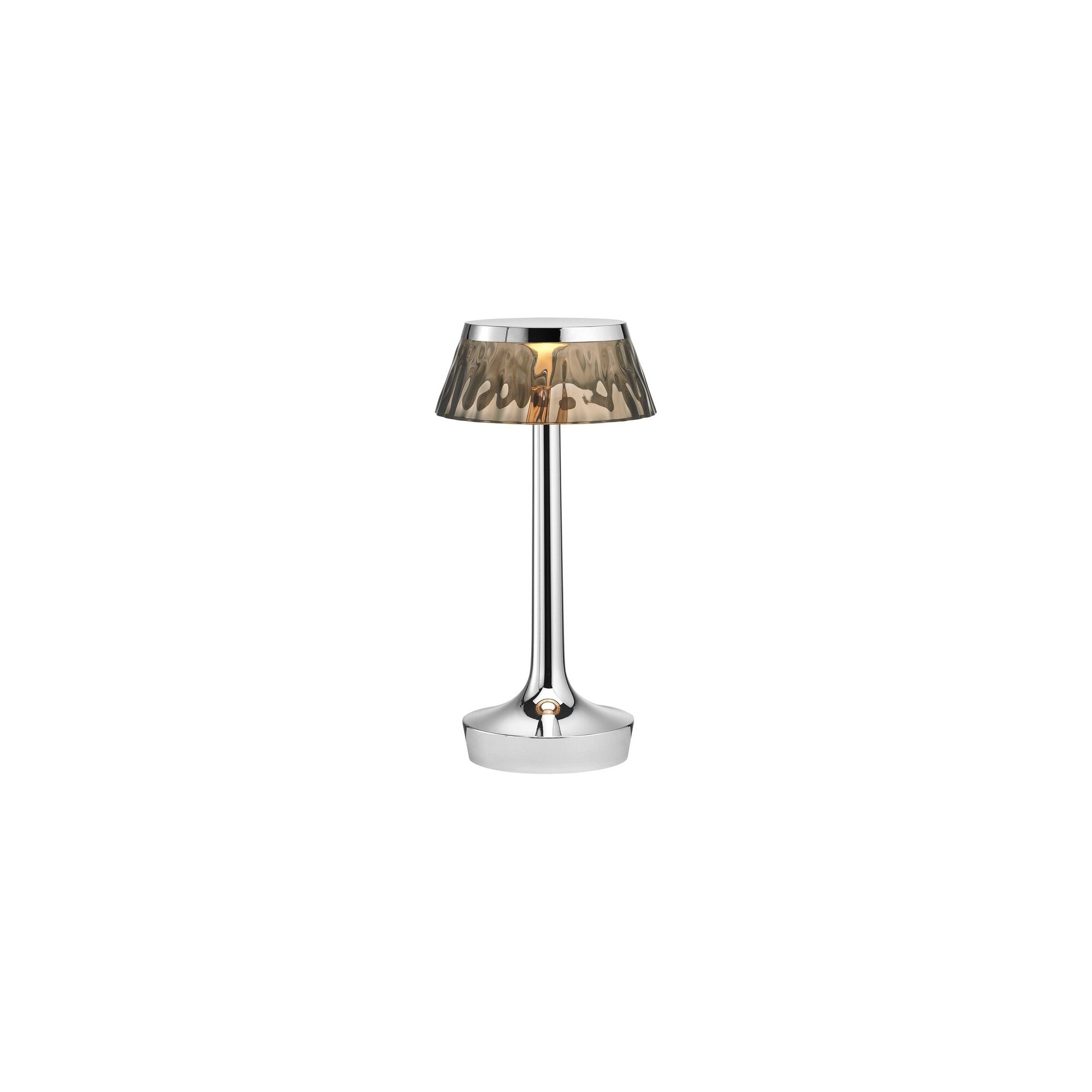 Bon Jour Unplugged cordless lamp – Chrome – Fumée crown - Flos