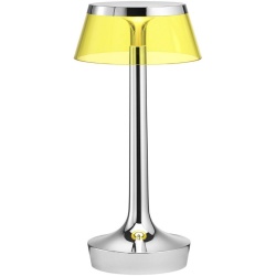 Lampe sans fil Bon Jour Unplugged – Chromé – Couronne Jaune - Flos