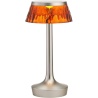 Bon Jour Unplugged cordless lamp – Matt Chrome – Amber crown - Flos