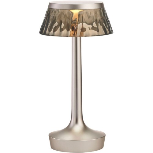 Bon Jour Unplugged cordless lamp – Matt Chrome – Fumée crown - Flos