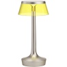 Bon Jour Unplugged cordless lamp – Matt Chrome – Yellow crown - Flos