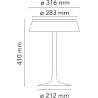 Lampe de table Bon Jour – Blanc – Sans couronne - Flos