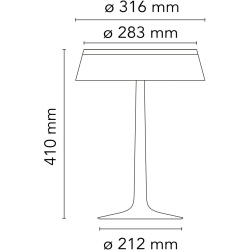 Bon Jour table lamp – White – Amber crown - Flos