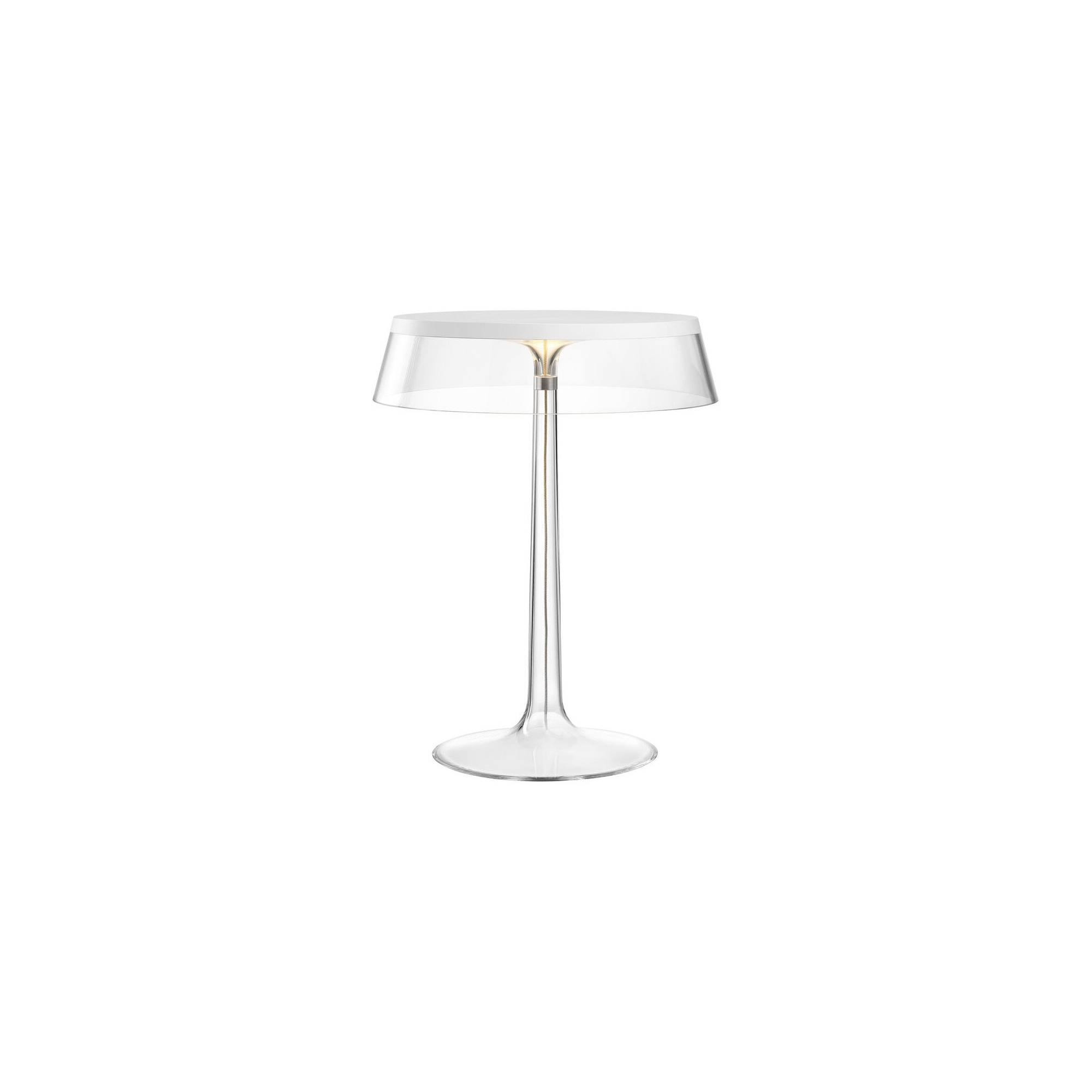 Bon Jour table lamp – White – Transparent crown - Flos