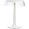 Bon Jour table lamp – White – Transparent crown - Flos