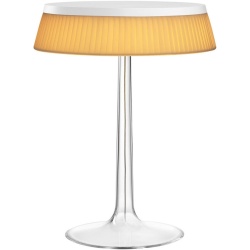 Bon Jour table lamp – White – Fabric crown - Flos