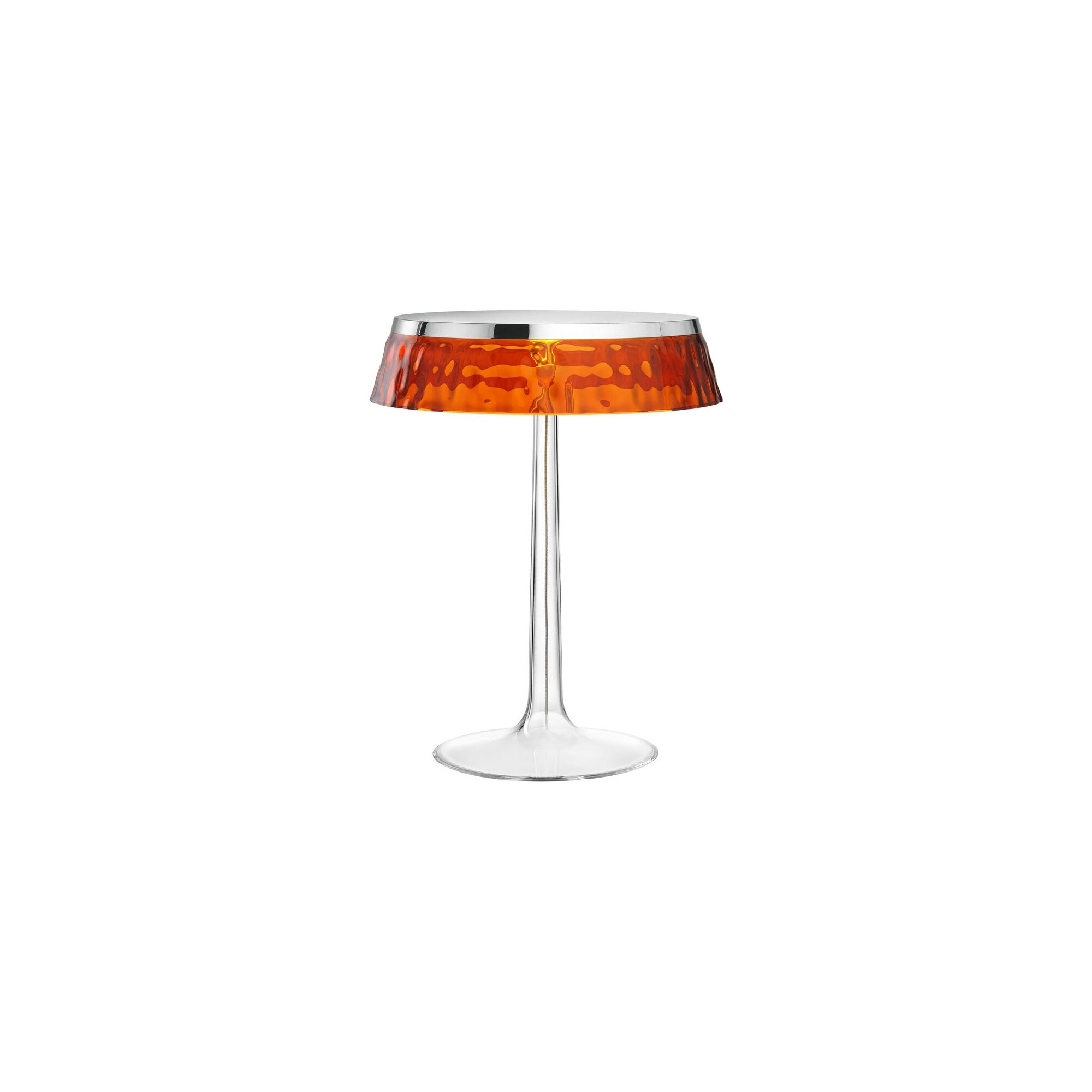 Bon Jour table lamp – Chrome – Amber crown - Flos