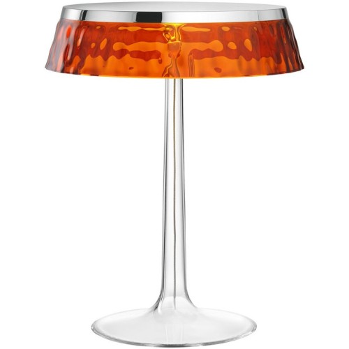 Bon Jour table lamp – Chrome – Amber crown - Flos