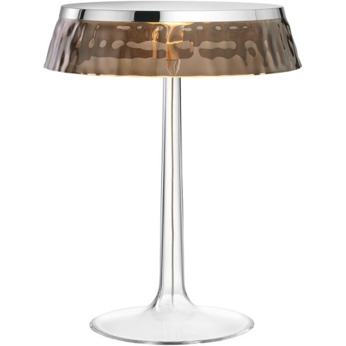 Lampe de table Bon Jour – Chromé – Couronne fumée - Flos