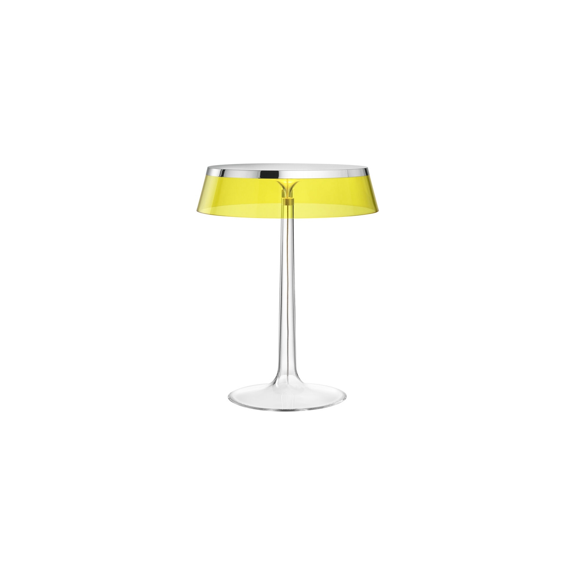 Bon Jour table lamp – Chrome – Yellow crown - Flos