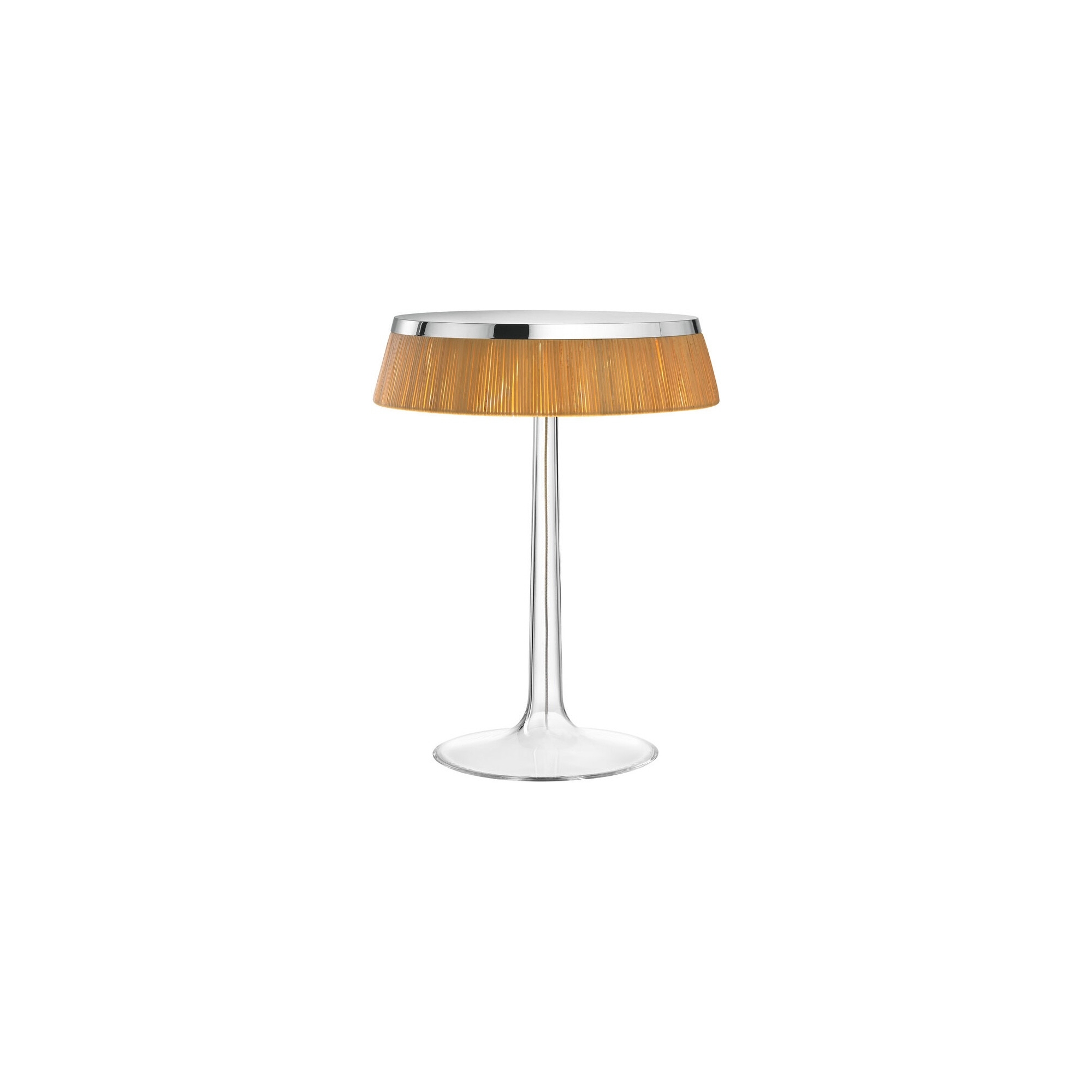 Lampe de table Bon Jour – Chromé – Couronne Rotin - Flos