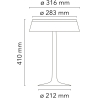 Lampe de table Bon Jour – Cuivre – Couronne fumée - Flos