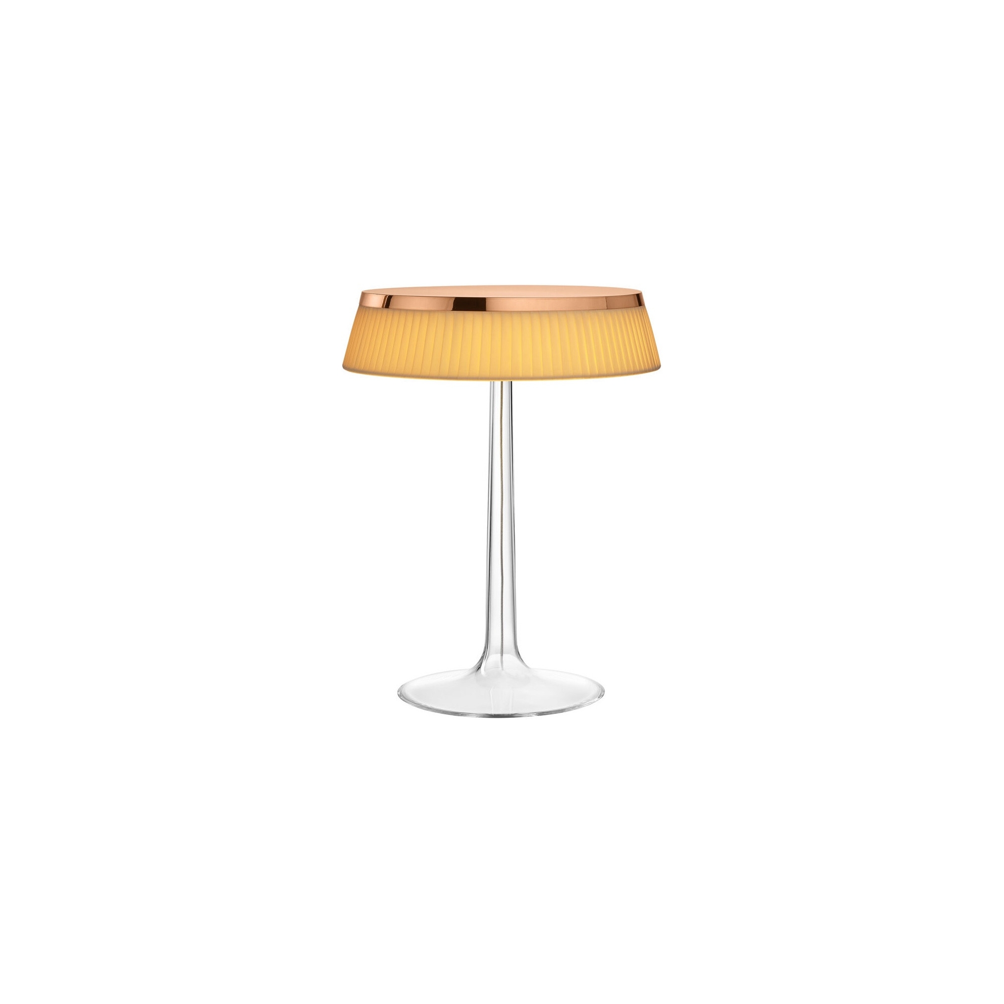 Lampe de table Bon Jour – Cuivre – Couronne Tissu - Flos