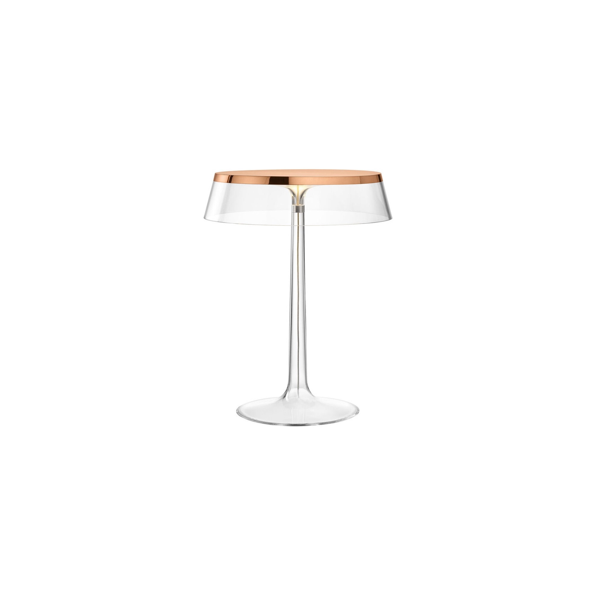 Lampe de table Bon Jour – Cuivre – Couronne Transparente - Flos