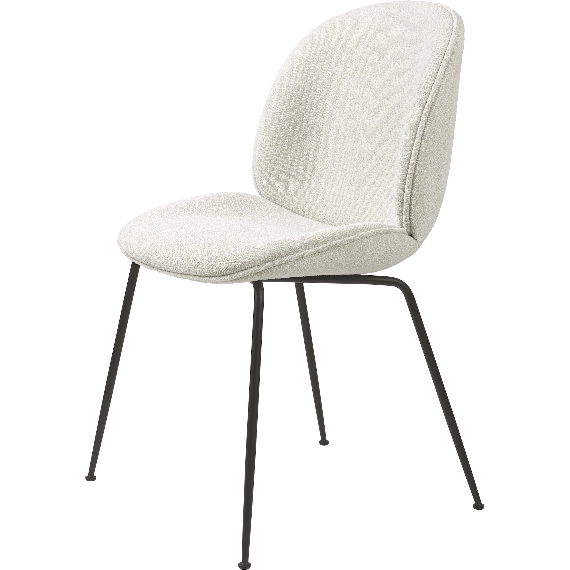 Beetle Chair – Light Bouclé 001 + Matt black - Gubi