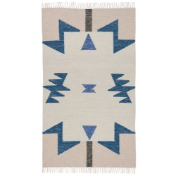 EPUISE - tapis blue Triangles - S