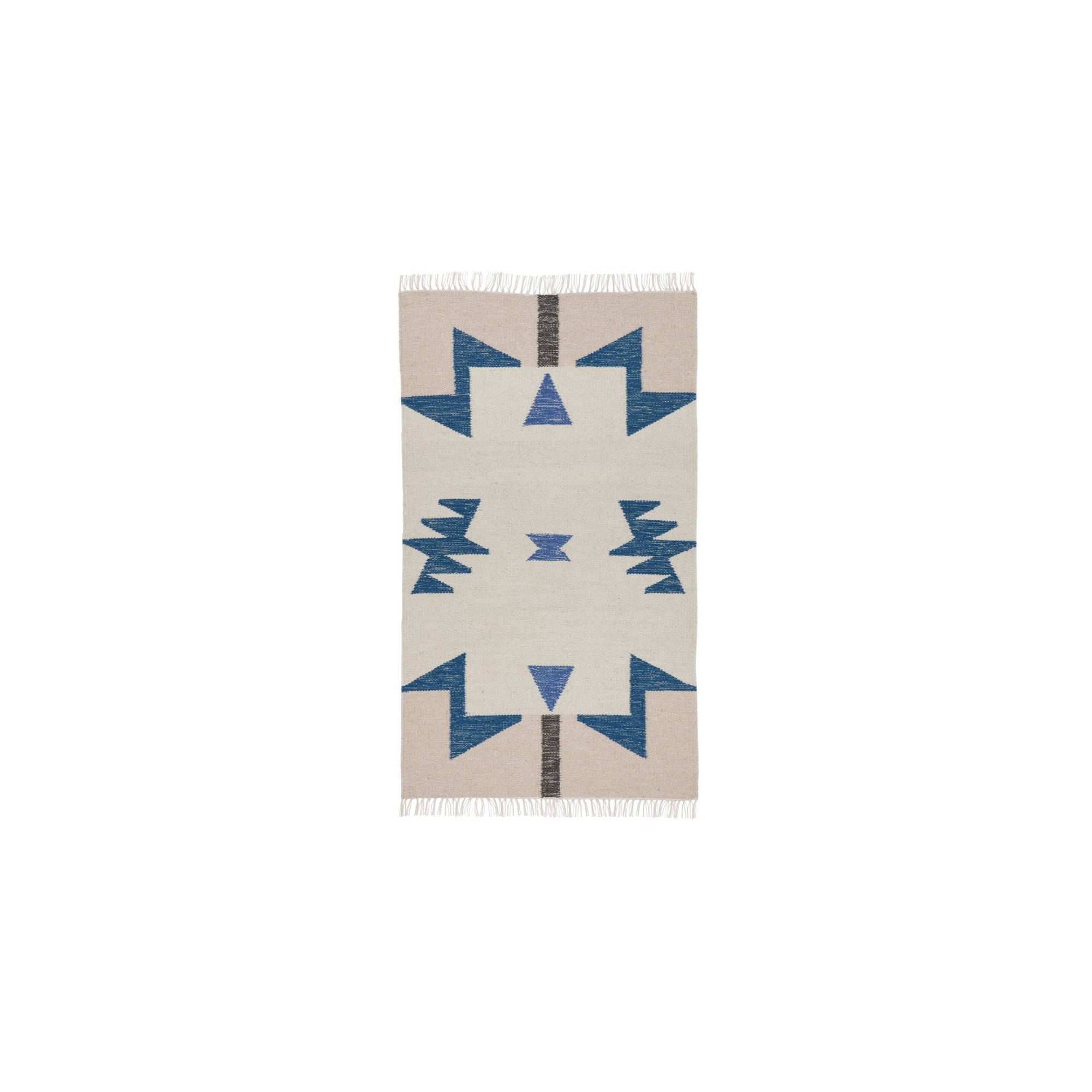 EPUISE - tapis blue Triangles - S