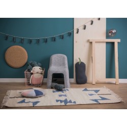 EPUISE - tapis blue Triangles - S