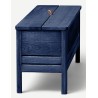 Indigo blue stained ash - A Line storage bench n°2138 - Form & Refine