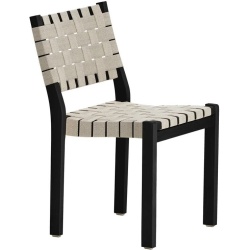 black birch + natural/black webbing - Chair 611 - Artek