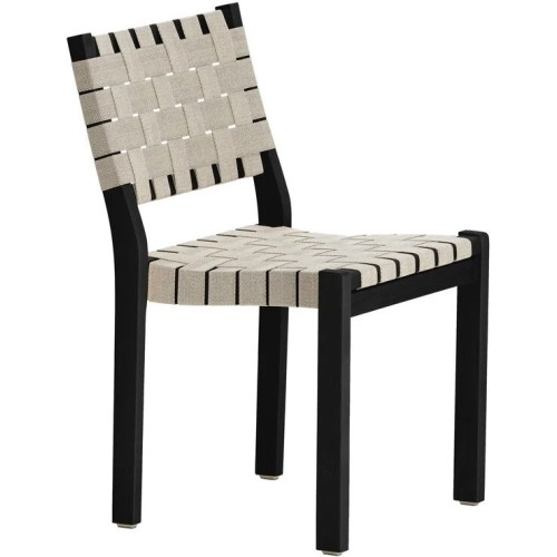 black birch + natural/black webbing - Chair 611 - Artek