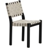 bouleau noir + tressage naturel/noir - chaise 611 - Artek