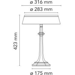 Lampe de table Bon Jour Versailles – Cuivre – Couronne Jaune - Flos