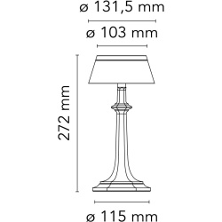 Lampe de table Bon Jour Versailles Small – Cuivre – Sans couronne - Flos