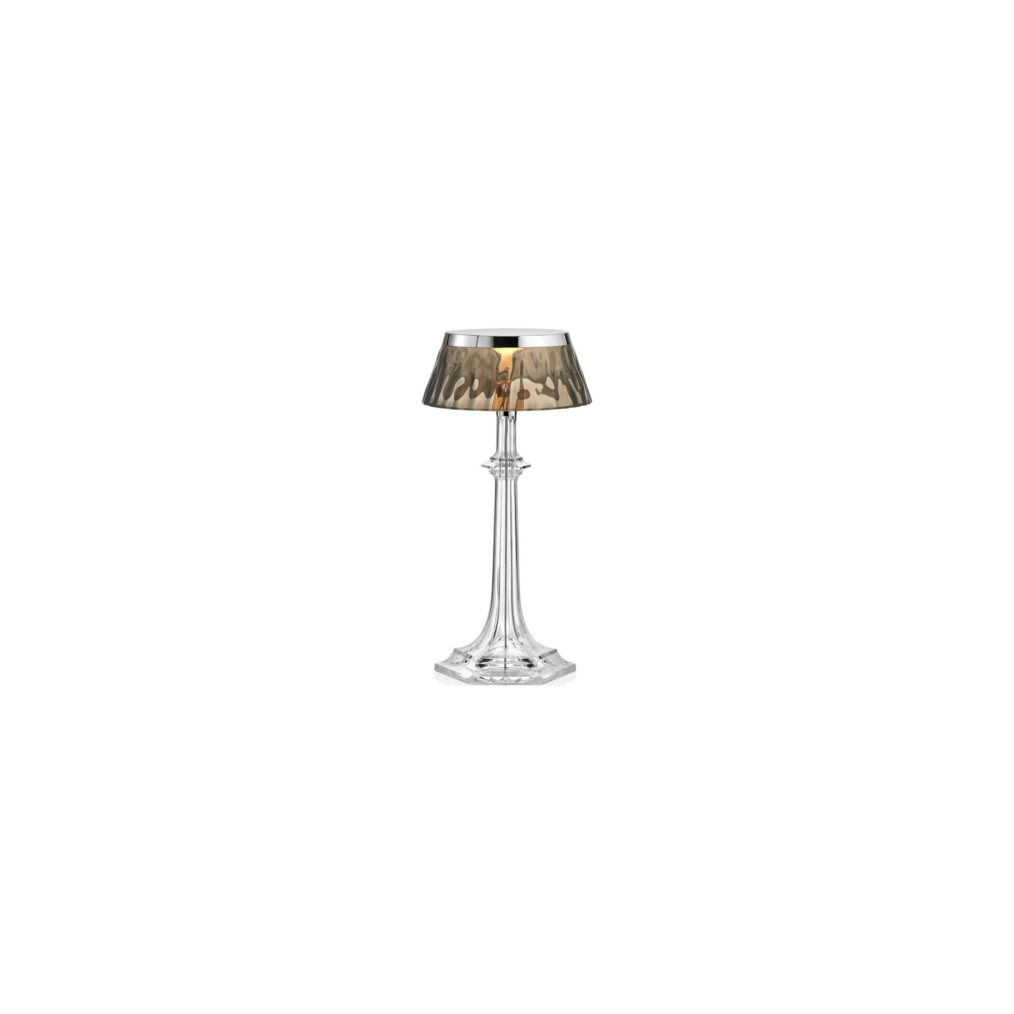 Lampe de table Bon Jour Versailles Small – Chromé – Couronne Fumée - Flos