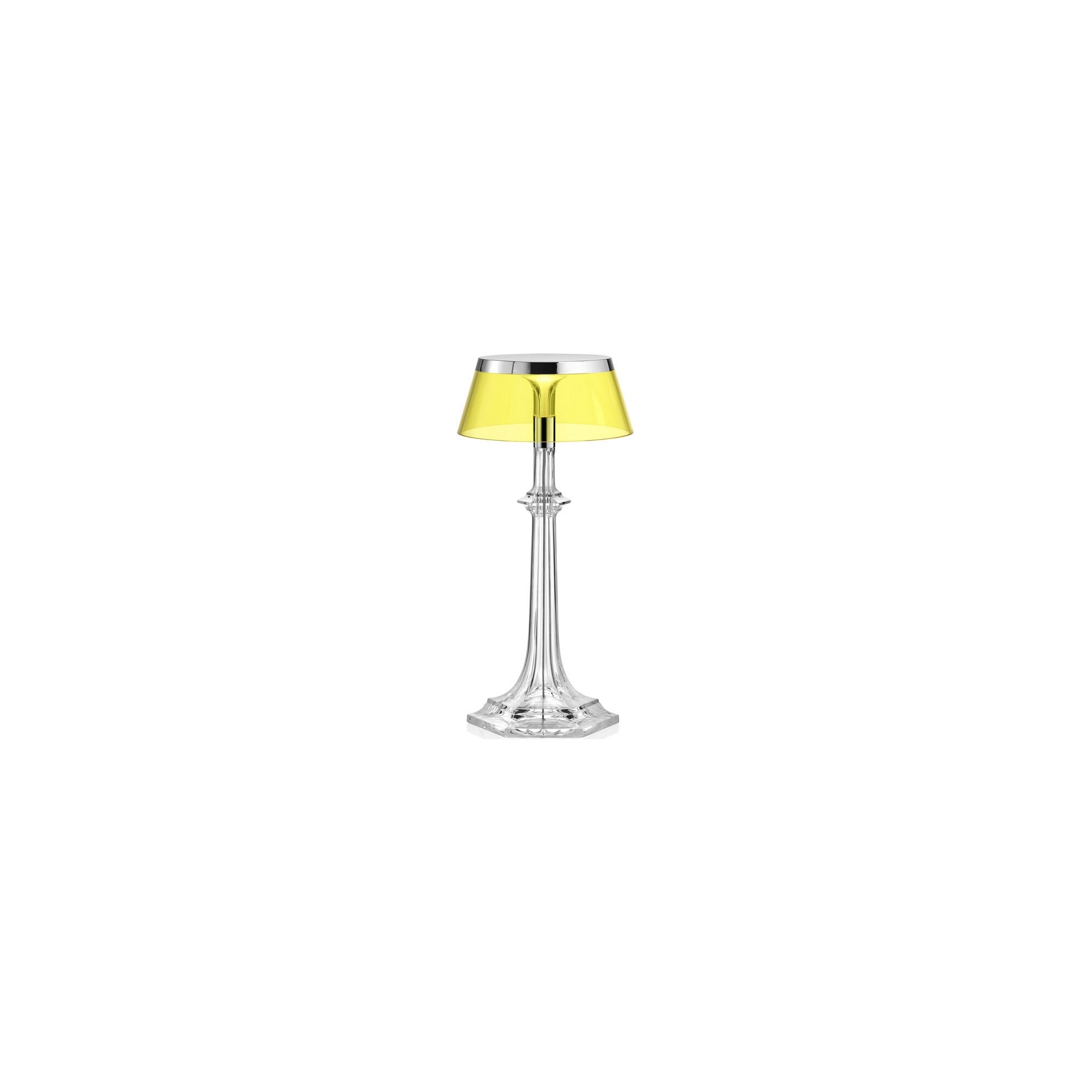 Bon Jour Versailles Small table lamp – Chrome – Yellow crown - Flos