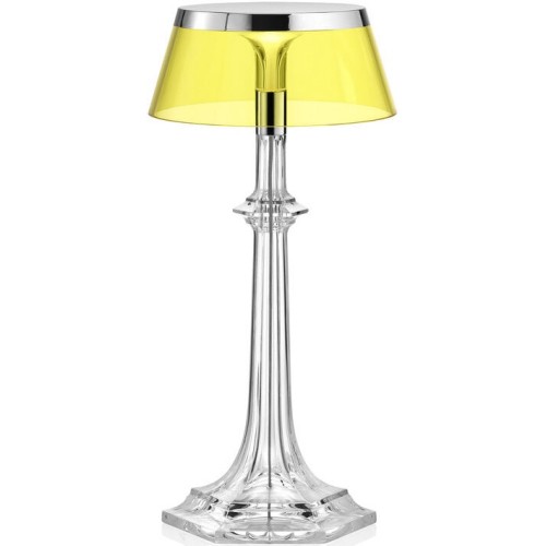 Bon Jour Versailles Small table lamp – Chrome – Yellow crown - Flos