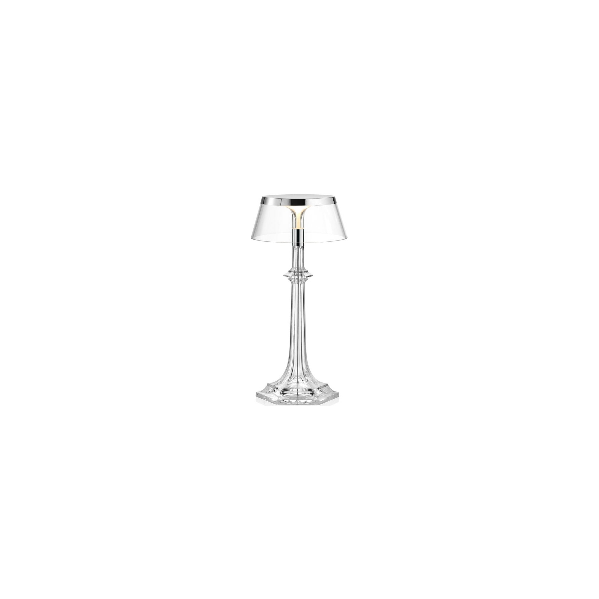 Bon Jour Versailles Small table lamp – Chrome – Transparent crown - Flos