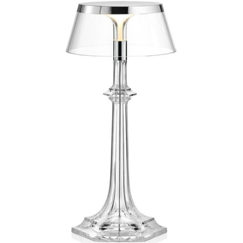 Bon Jour Versailles Small table lamp – Chrome – Transparent crown - Flos