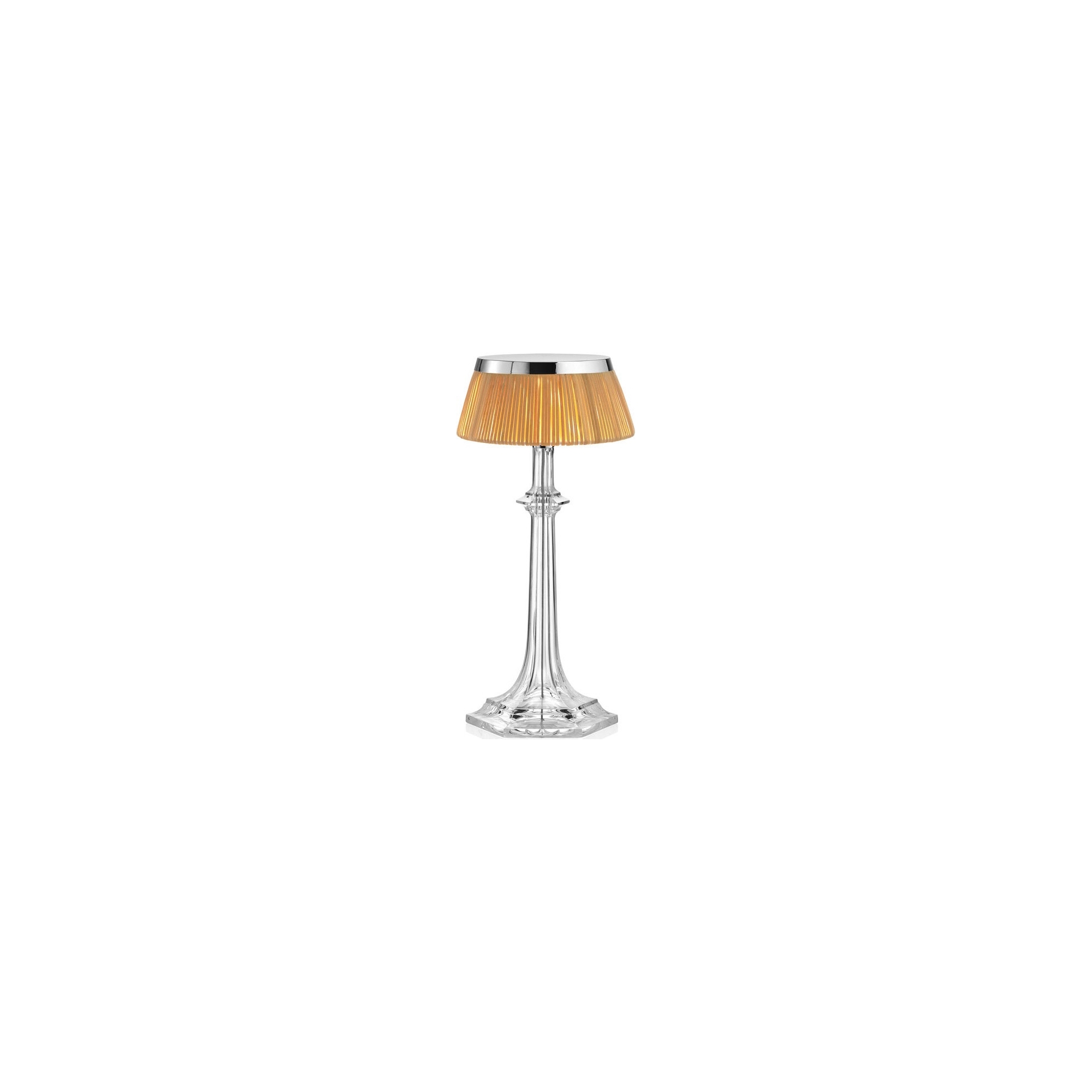 Bon Jour Versailles Small table lamp – Chrome – Rattan crown - Flos