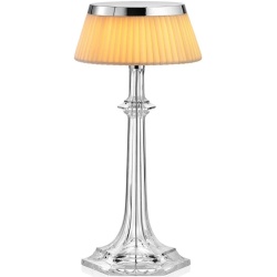 Lampe de table Bon Jour Versailles Small – Chromé – Couronne Tissu - Flos