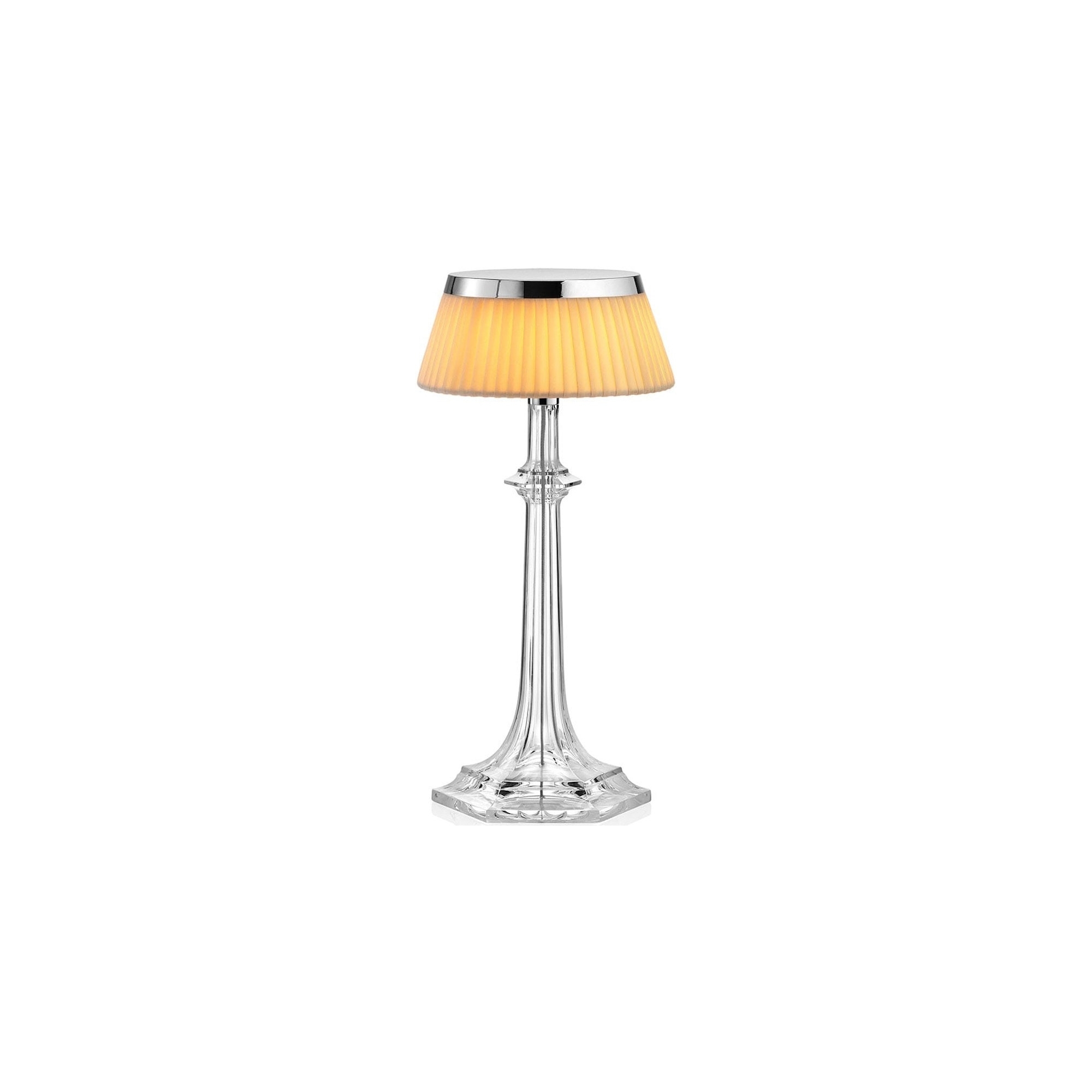 Bon Jour Versailles Small table lamp – Chrome – Fabric crown - Flos