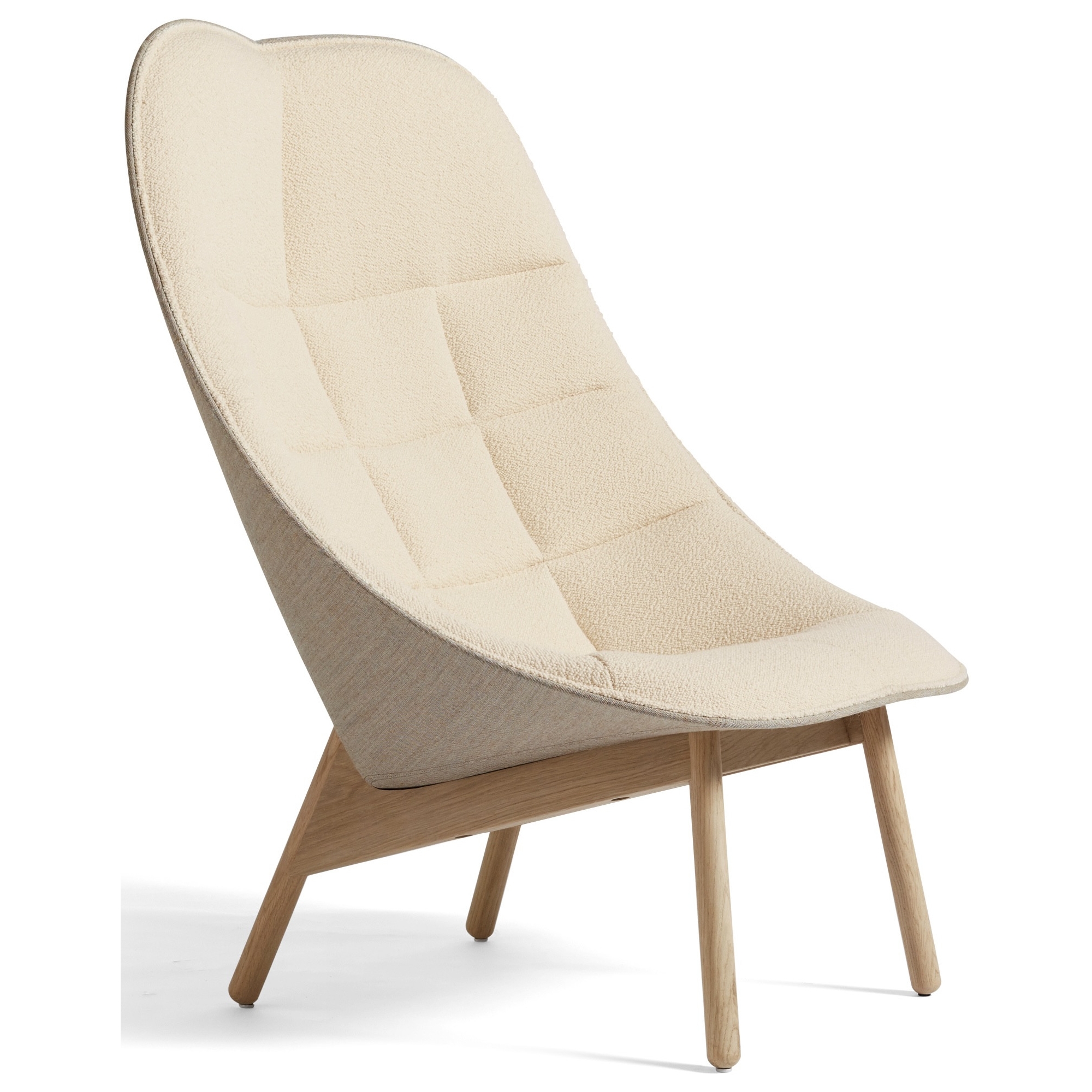 Flamiber Sand J7 / Remix 233 – lacquered oak – Uchiwa  + Quilt Lounge chair + free footstool - HAY